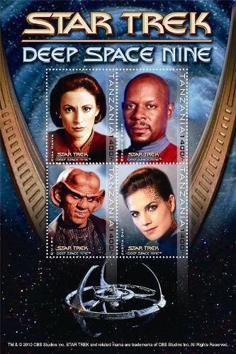 Tanzania 2010 Star Trek Deep Space Nine 4 Stamp  Sheet #2557 20E-078