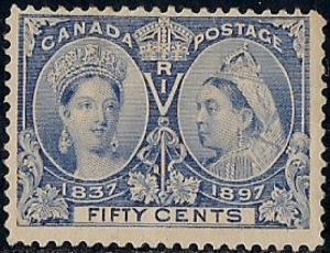 Canada #60 50 cent Victoria Jubilee Stamp Unused LH OG F-VF 