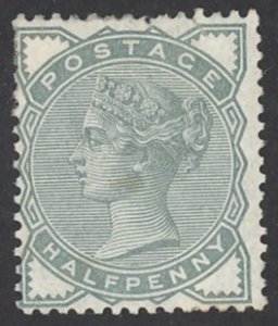 Great Britain Sc# 78 MH 1880-1881 ½p deep green Queen Victoria