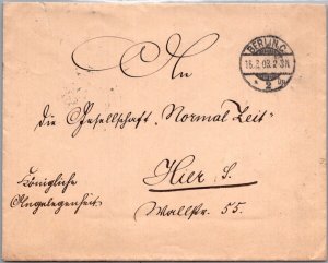 SCHALLSTAMPS GERMANY REICH 1903 POSTAL HISTORY OFFICIAL SEALED COVER CANC BERLIN