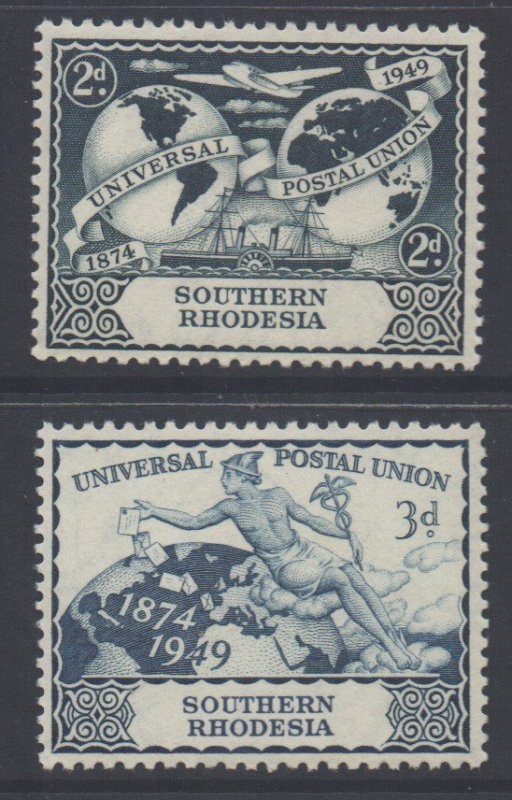 Southern Rhodesia Scott 71/72 - SG68/69, 1949 UPU Set MH*