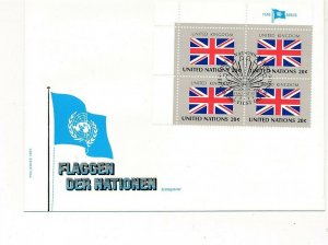 D112795 Flag Series United Kingdom FDC United Nations New York Bureau