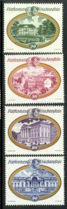 LIECHTENSTEIN 1977 CASTLES Set Sc 624-627 MNH