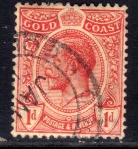 Gold Coast 1913 KGV 1d Red used SG 72 ( K1072 )