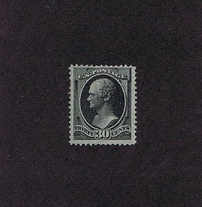 SC# 154 UNUSED, NO GUM  30C HAMILTON, 1870,  2019 PSAG CERT,  HIGH CATALOG VALUE