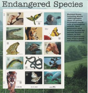 United States  # 3105, Endangered Species, Full Sheet, Mint NH