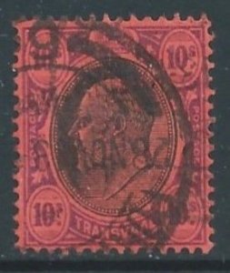 Transvaal #279 Used 10sh Edward VII - Wmk. 3