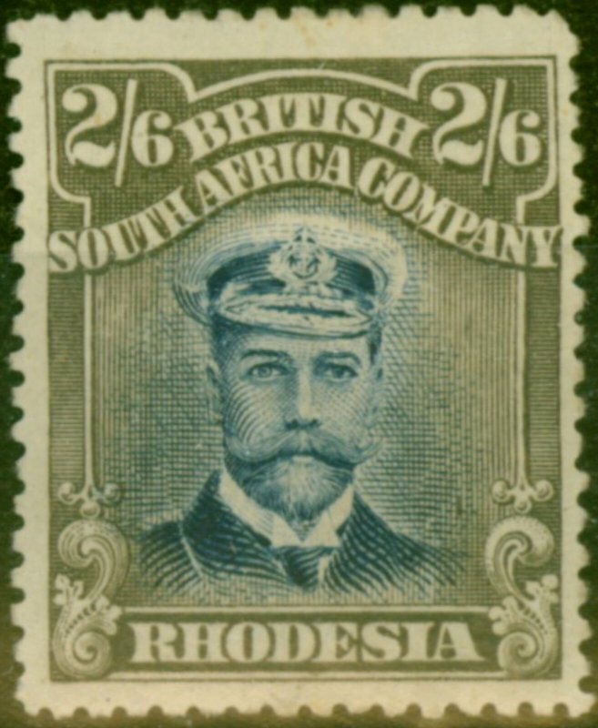 Rhodesia 1913 2s6d Indigo & Grey-Brown SG249 Good Mtd Mint
