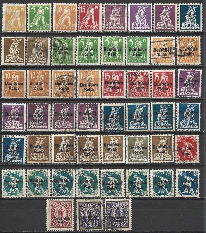 COLLECTION LOT 7537 BAVARIA  43 STAMPS 1920 CLEARANCE