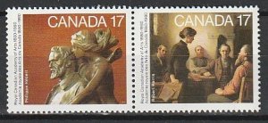 1980 Canada - Sc 850a - MNH VF - 1 pair - Academy of Arts - Harris/Hebert