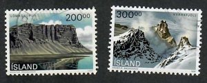 Iceland; Scott 714, 737; 1990-1; High values; Used