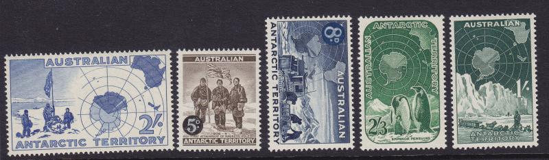 Australia Antarctic Scott # L1-5 VF never hinged nice color scv $ 22 ! see pic !