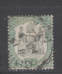 British Central Africa 1897 Coat of Arms 6p Scott # 48 Used