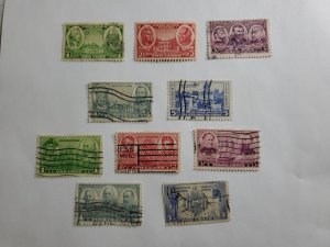 US #785-794 - 1936-37 Army & Navy Commemorative set USED