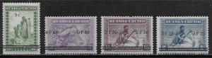 Ruanda-Urundi  Scott #'s 56 - 59 MNH