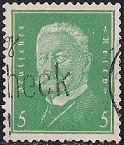 Germany #368 5pf President Paul Von Hindenburg used XF