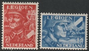 Netherlands 1942 Sc B144-5 set MH*