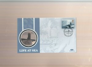 2001 GB SUBMARINES SET OF 4 BENHAM SILK DAY COVERS+ RARE SELF ADHESIVE COVER