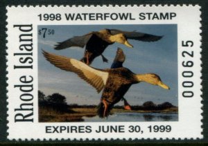 RI-10 US $7.50 Rhode Island Waterfowl Stamp, MNH