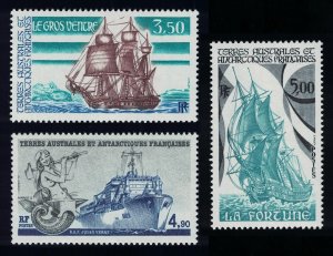 FSAT TAAF Ships 3v 1988 MNH SG#237-239