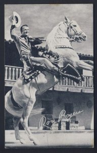 ROY ROGERS & rearin TRIGGER his horse - TV Movie Actor Mutoscope Arcade Card (b)