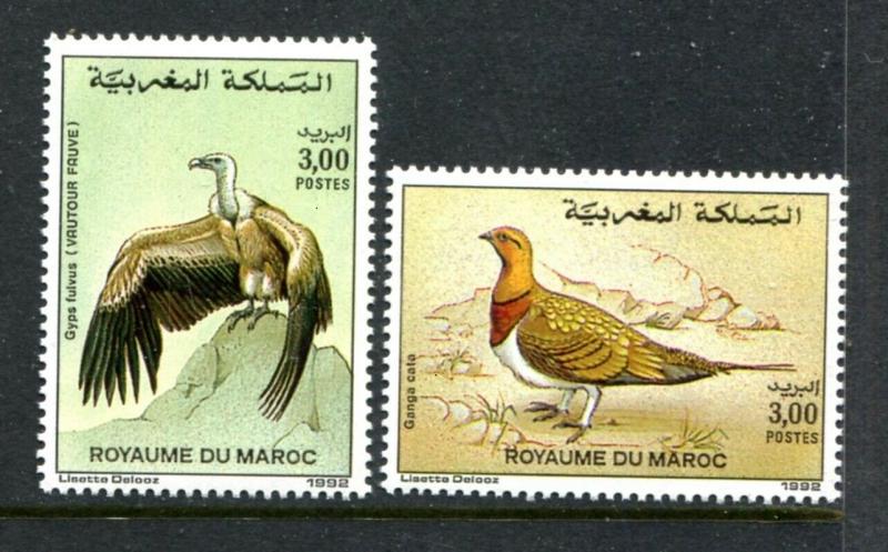 Morocco 748-749, MNH, 1992 Birds,  x31760