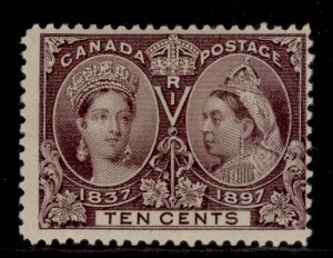 CANADA QV SG131, 10c purple, M MINT. Cat £90.