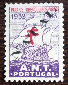 PORTUGAL - TBC - TUBERCULOSIS STAMP! natal ship boat child red cross J20