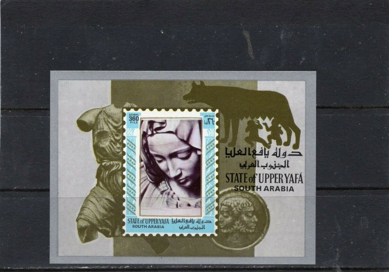 ADEN UPPER YAFA 1967 ART/MICHELANGELO PIETA S/S MNH