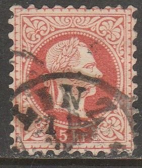 Austria 29, 5KR Emperor Franz Joseph. Used. F-VF. (423)