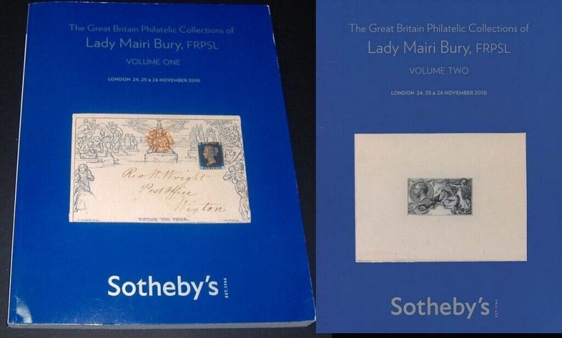 LITERATURE Great Britain The Philatelic Collections of Lady Mary Bury, FRPSL.