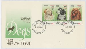 New Zealand B112-B114 1982 Dogs. U/A FDC.