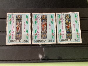 Liberia Christmas 1977 cancelled  stamps Ref A2347