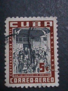 ​CUBA FOUR  VERY OLD USED CUBA-STAMP-VF WE SHIP TO WORLD WIDE AND COMBINE