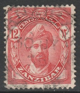 Zanzibar Scott 164 - SG284, 1921 Sultan 12c used