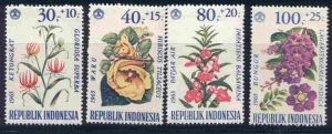 Indonesia B191-4 MNH Flowers
