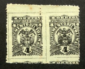 Colombia-Tolima, Scott #79, Mint, Never Hinged, pair