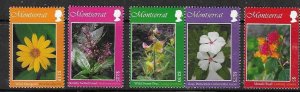 MONTSERRAT SG1459/63 2010 WILD FLOWERS MNH