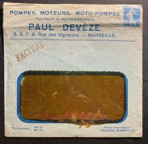 1922 Marseille France Illustrated Advertising Window Cover Paul Deveze