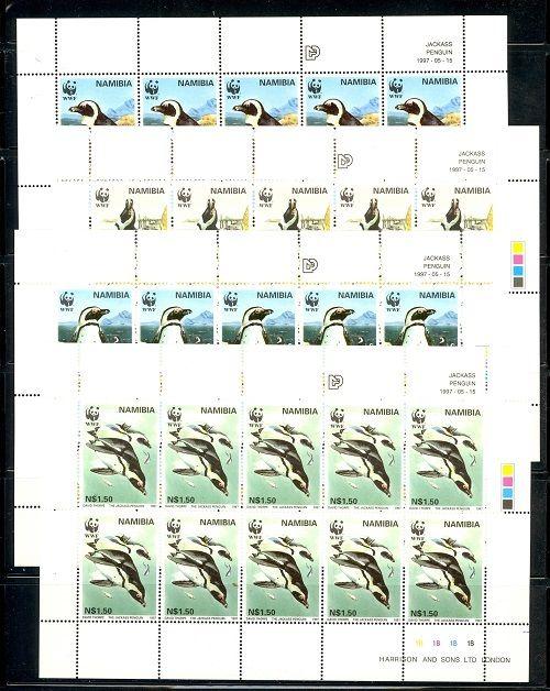 Namibia Scott 821-824 Mint NH mini-sheets (Catalog Value $27.50)