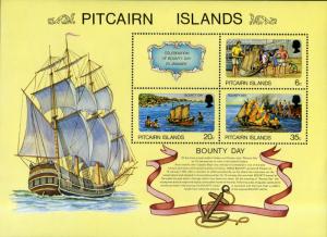 PITCAIRN ISLANDS 176a MNH S/S GUM SKIPS SCV $6.25 BIN $3.75 SHIPS