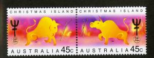 CHRISTMAS ISLAND 406a MH SCV $2.75 BIN $1.10 YEAR OF THE BULL