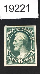 MOMEN: US STAMPS # O60P3 PROOF ON INDIA LOT #19221