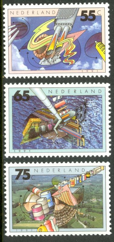 NETHERLANDS 1991 THREATS TO THE ENVIRONMENT Set Sc 766-768 MNH
