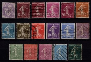 France 1925-32 Blanc & Sower w/o ground, incl. var., Part Set [Used]