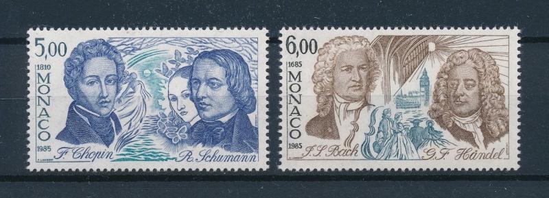 [95085] Monaco 1985 Music Chopin Schumann Bach Haendel  MNH