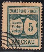 German 19th C. Local Post, Zwickau CTO #1, CV 12.00, See Description