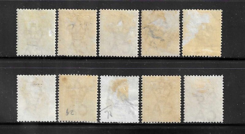 SIERRA LEONE SCOTT #22-31 1883 93 VICTORIA (MISSING #21) MIXED MINT/USED (#27NG)