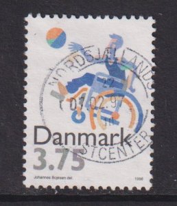Denmark  #1045  used  1996  sports for the disabled 3.75k