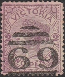 Australia Victoria 1899 Sc#162 2d Lilac Queen Victoria Type 73 USED-Fine-NH.